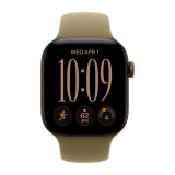 Apple Watch Series 12 (42mm, GPS, Aluminum, Dark Bronze) with Sport Band (S/M, Olive)