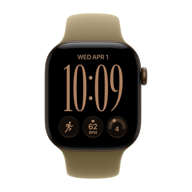 Apple Watch Series 12 (42mm, GPS, Aluminum, Dark Bronze) with Sport Band (S/M, Olive) Apple Watch Series 12 (42mm, GPS, Aluminum, Dark Bronze) with Sport Band (S/M, Olive)