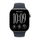 Apple Watch Series 12 (46mm, GPS, Aluminum, Space Gray) with Sport Band (M/L, Navy Blue)