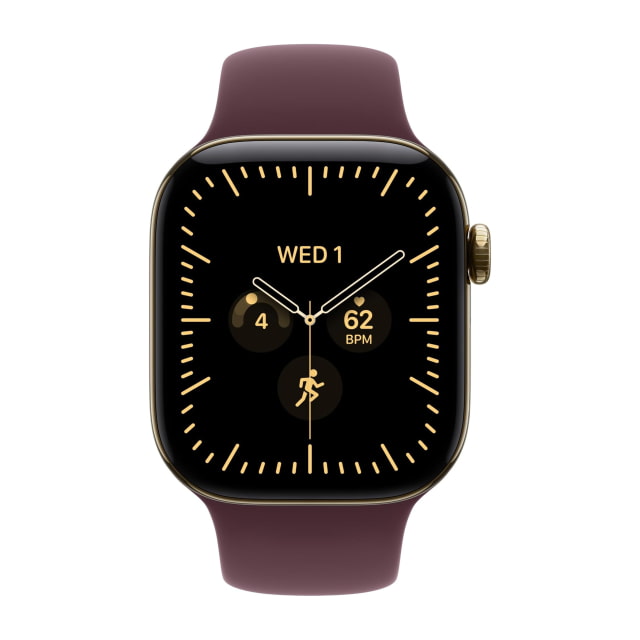 Apple Watch Series 12 (42mm, Cellular, Titanium, Radiant Gold) with Sport Band (S/M, Burgundy) Apple Watch Series 12 (42mm, Cellular, Titanium, Radiant Gold) with Sport Band (S/M, Burgundy)