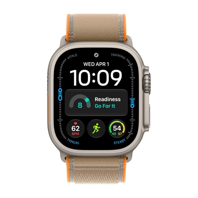 Apple Watch Ultra (4th Generation) (49mm, Cellular, Titanium, Natural) with Trail Loop Band (S/M, Sand) Apple Watch Ultra (4th Generation) (49mm, Cellular, Titanium, Natural) with Trail Loop Band (S/M, Sand)