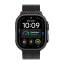 Apple Watch Ultra (4th Generation) (49mm, Cellular, Titanium, Black) with Milanese Loop Band (Large, Black)