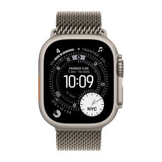 Apple Watch Ultra (3rd Generation) (49mm, Cellular, Titanium, Natural) with Milanese Loop Band (Large, Natural)