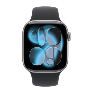 Apple Watch Series 11 (42mm, GPS, Aluminum, Space Gray) with Sport Band (S/M, Black)