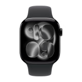 Apple Watch Series 11 (42mm, GPS, Aluminum, Jet Black) with Sport Band (S/M, Black)