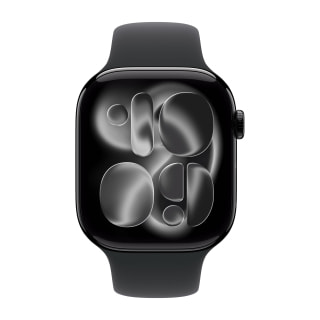 Apple Watch Series 11 (46mm, GPS, Aluminum, Jet Black) with Sport Band (M/L, Black)