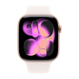 Apple Watch Series 11 (46mm, Cellular, Aluminum, Rose Gold) with Sport Band (M/L, Light Blush)