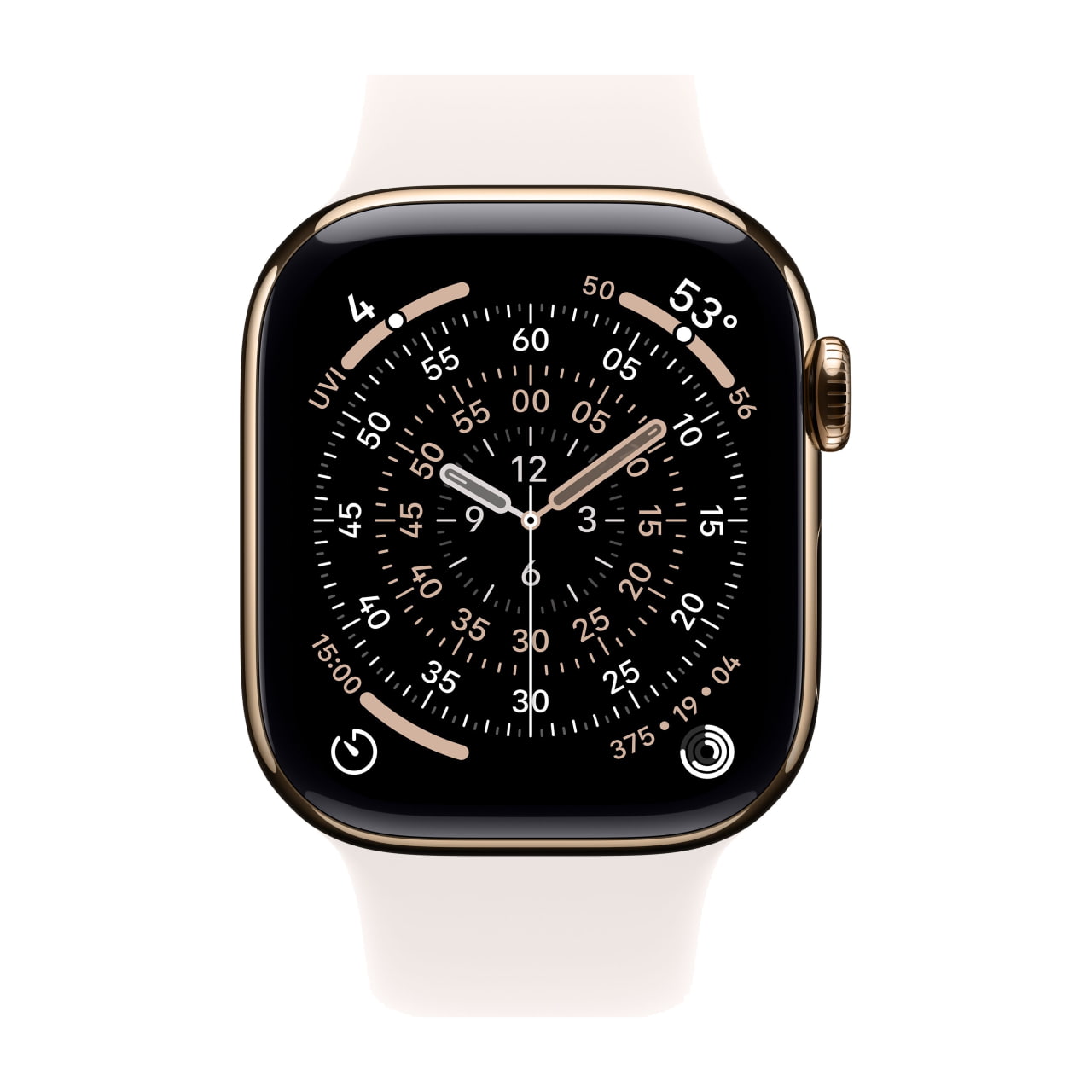 Apple Watch Series 11 (42mm, Cellular, Titanium, Gold) with Sport 