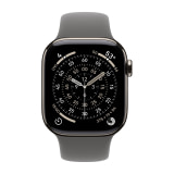 Apple Watch Series 11 (42mm, Cellular, Titanium, Natural) with Sport Band (S/M, Stone Gray)