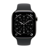 Apple Watch Series 11 (46mm, Cellular, Titanium, Slate) with Sport Band (M/L, Black)