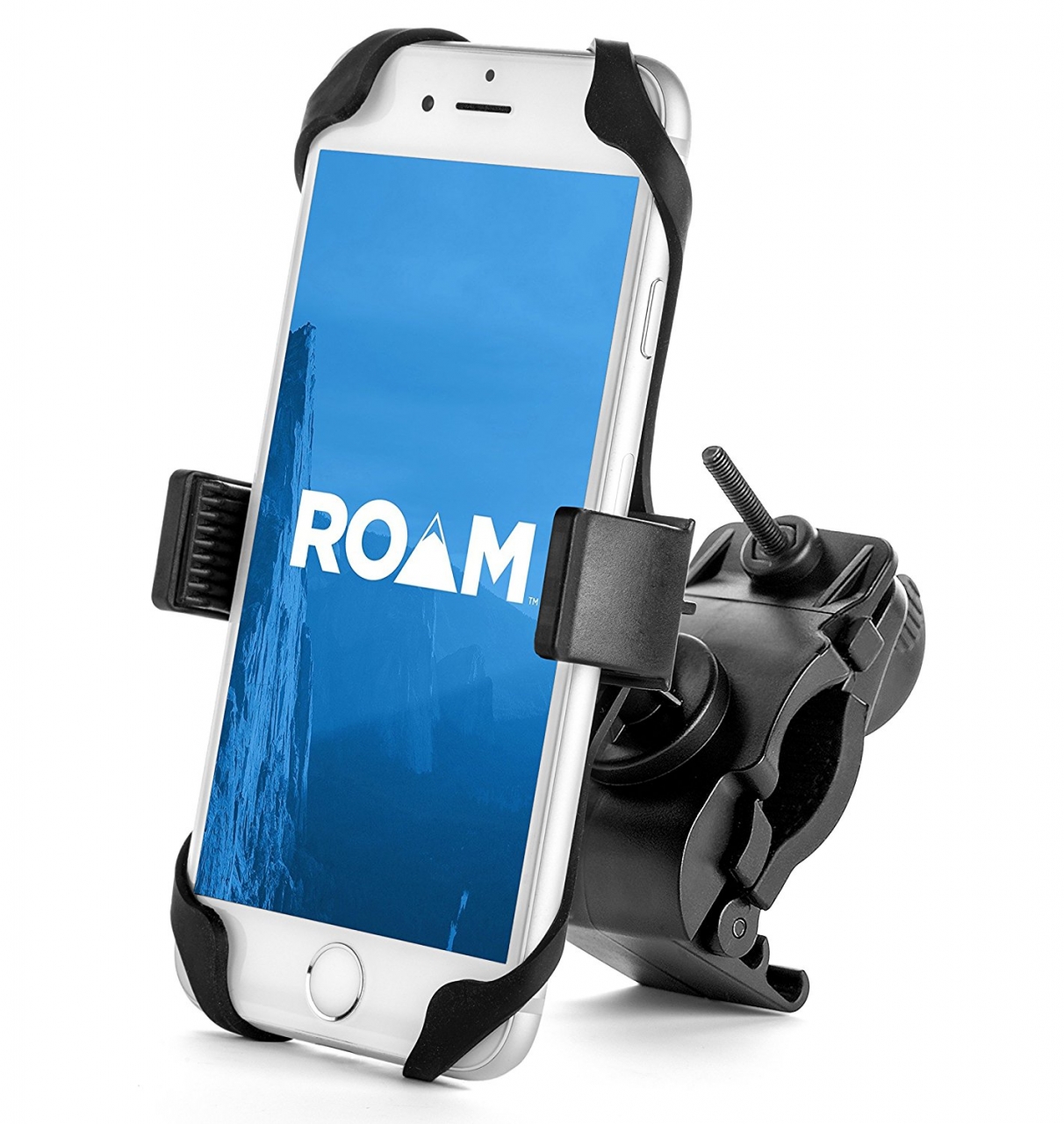Adjustable iPhone 7/7 Plus Roam Universal Premium Bike Phone Mount Holder for Motorcycle/Bike Handlebars Galaxy S7 Holds Phones Up to 3.5 Wide, Fits iPhone 6s / 6s Plus