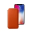 Lucrin Ultra Thin Leather Sleeve for iPhone X (Orange) - $69.00