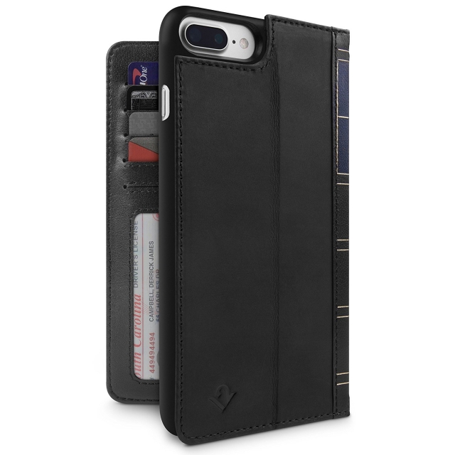 Twelve South BookBook Wallet Case for iPhone 8 Plus and iPhone 7 Plus (Black)