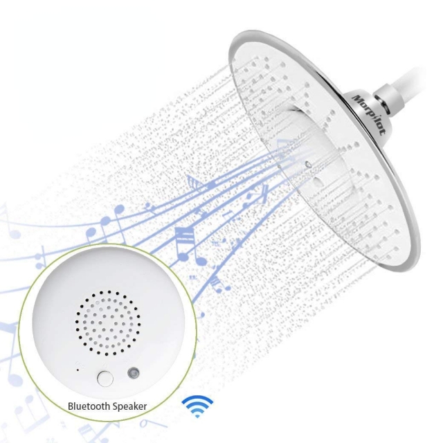 Morpilot Shower Head with Wireless Bluetooth Speaker