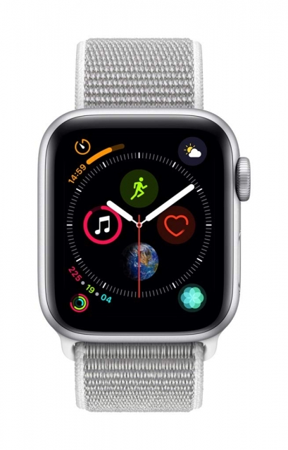 Apple Watch Series 4 (GPS + Cellular) - 40mm, Silver Aluminium Case, Seashell Sport Loop