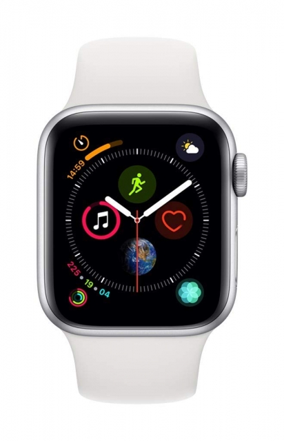 Apple Watch Series 4 (GPS + Cellular) - 40mm, Silver Aluminium Case, White Sport Band