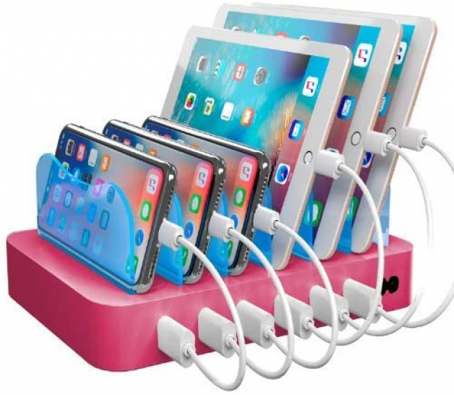 Hercules Tuff Charging Station for Multiple Devices (Pink)