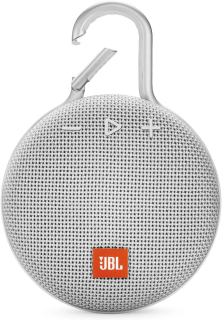 JBL Clip 3 Waterproof Bluetooth Speaker (White)