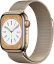 Apple Watch Series 8 (Cellular, 41mm, Gold Stainless Steel Case, Gold Milanese Loop) - $679.00
