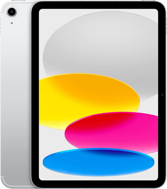 Apple iPad (10.9-inch, 10th Generation, Wi-Fi + Cellular, 256GB, Silver)
