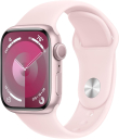 Apple Watch Series 9 (GPS, 41mm, Pink Aluminum Case, Pink Sport Band S/M)