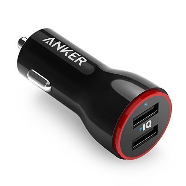 Anker PowerDrive 2 - 24W Dual USB Car Charger (Black)