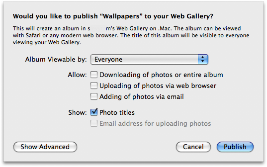 How to Publish a Web Gallery Using iPhoto