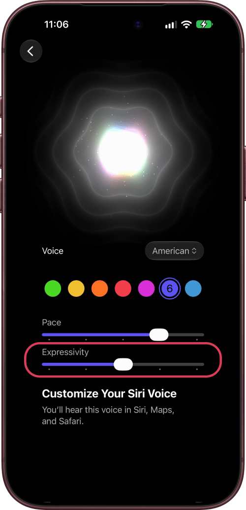 Expressivity ringed, with Pace moved to 4 of 5