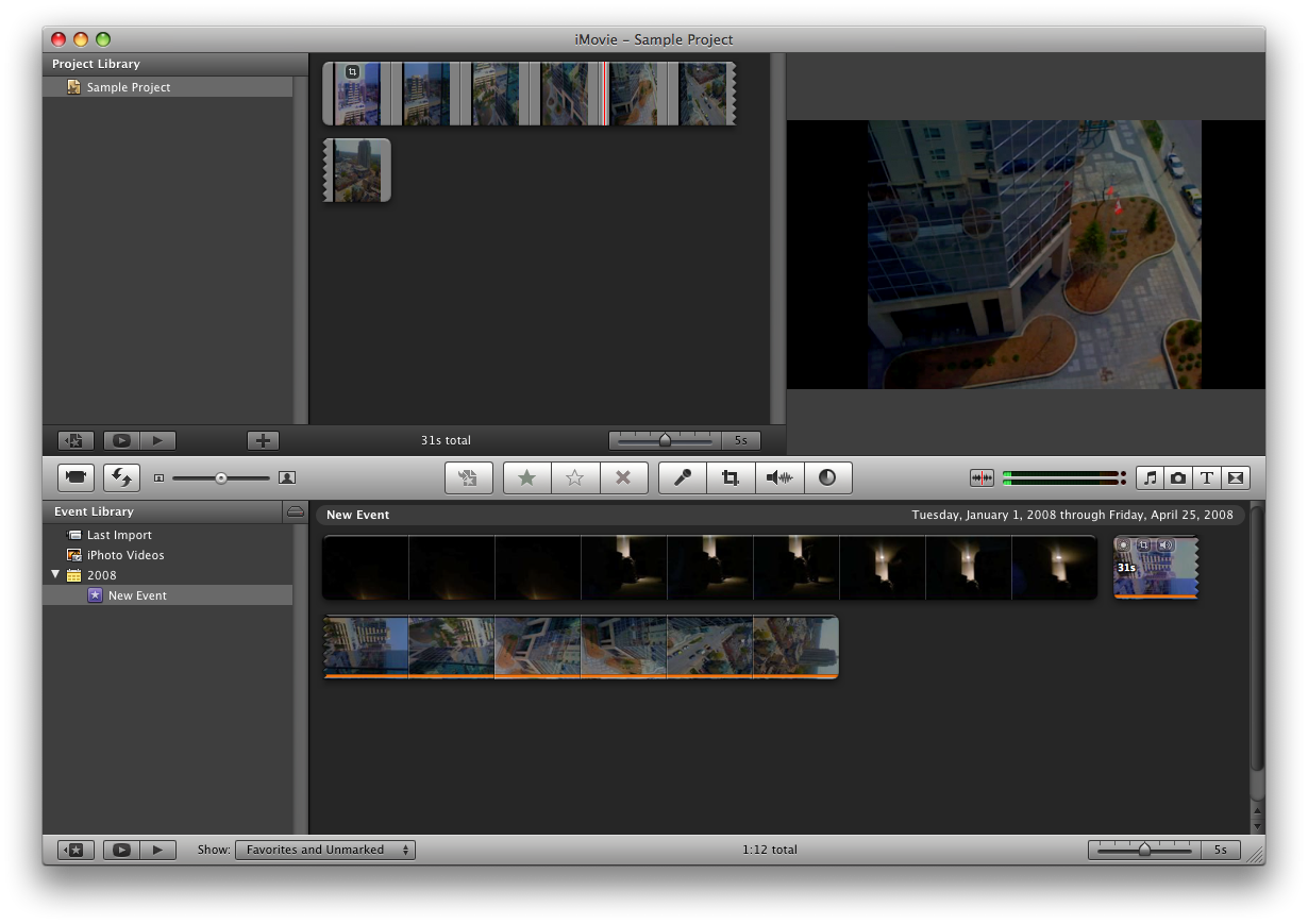 Imovie project file