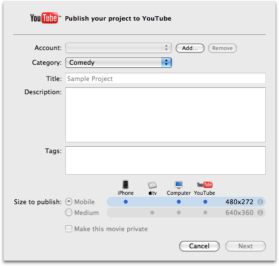 How to Publish an iMovie Project to YouTube