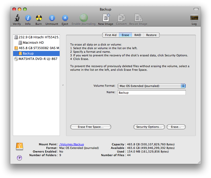 Format a Hard Drive Using Mac OS X Disk Utility