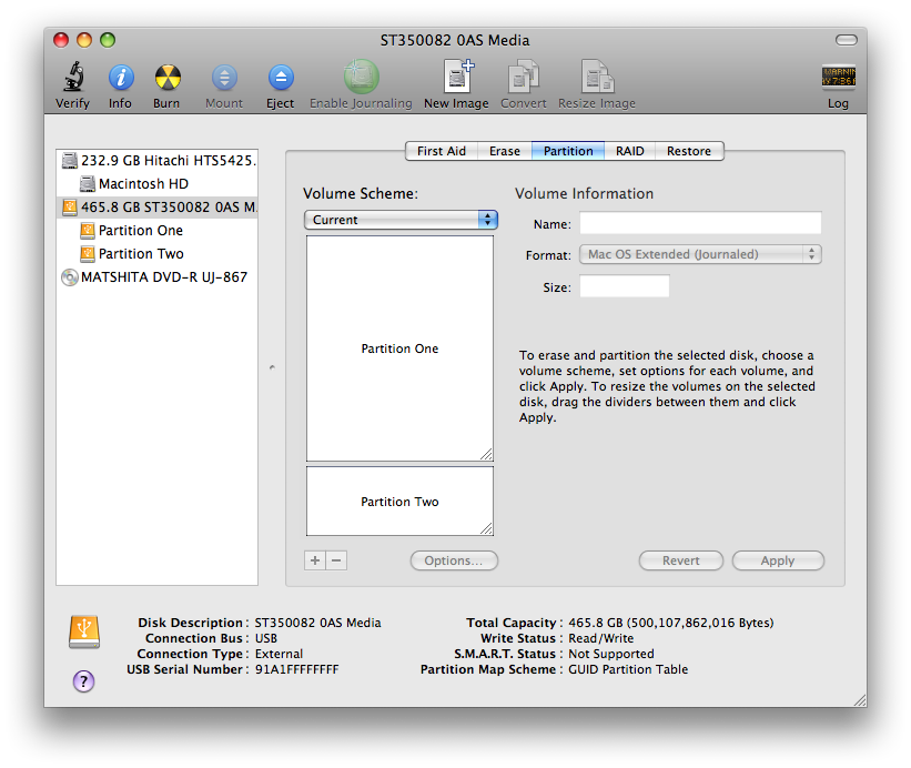 Partition a Hard Drive Using Mac OS X Disk Utility