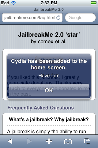 Como Realizar El Jailbreak En Tu iPod Touch Usando JailbreakMe [4.0.0]