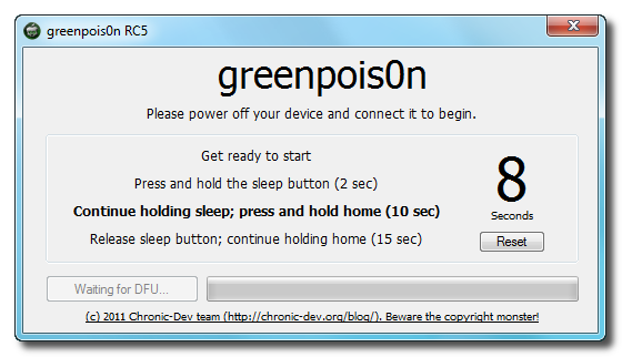 How to Jailbreak Your iPod Touch 3G, 4G Using Greenpois0n (Windows)