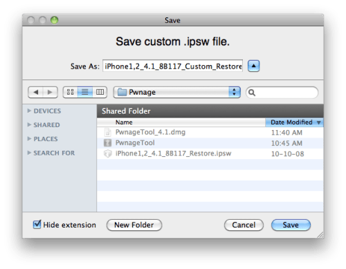 Πως να κάνετε Jailbreak σε iPhone 3G χρησιμοποιώντας το PwnageTool (Mac) [4.1]
