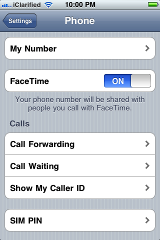 Πώς να ενεργοποιήσετε τη λειτουργία βιντεο-κλήσης FaceTime στο iPhone 3GS.