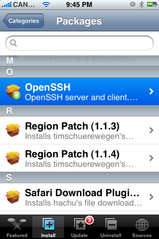 如何在你的 iPhone 安裝 OpenSSH (Installer)