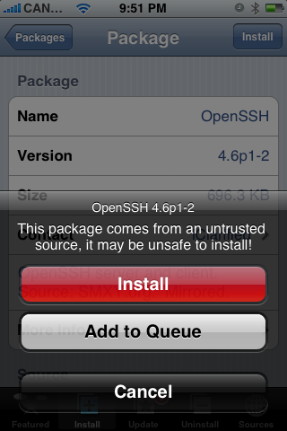 如何在你的 iPhone 安裝 OpenSSH (Installer)