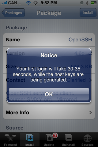 如何在你的 iPhone 安裝 OpenSSH (Installer)