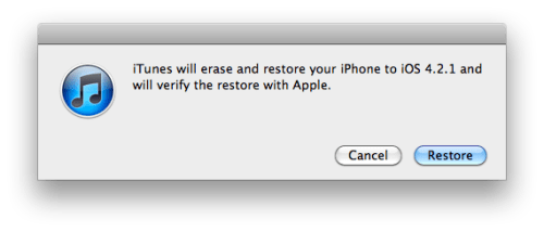 Como atualizar seu iPhone 4 sem atualizar o baseband (Mac) [4.2.1]