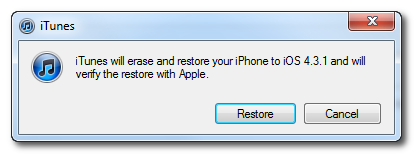 如何不改变基带升级您的 iphone 4 至 4.3.1 （Windows 版）