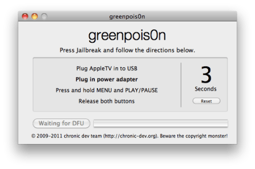 Como hacer el Jailbreak a tu Apple TV 2G utilizando Greenpois0n (Mac)