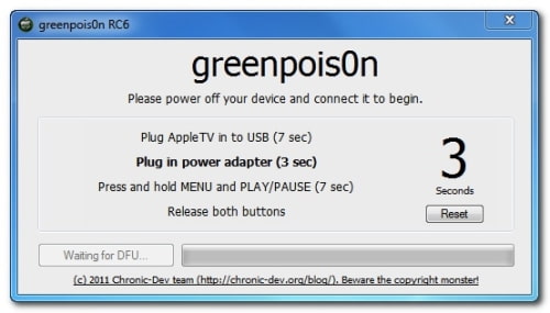 Como realizar el Jailbreak de un Apple TV 2G utilizando Greenpois0n (Windows)