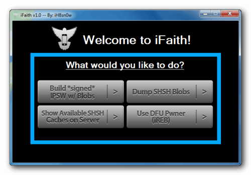 Come salvare il certificato SHSH del firmware utilizzando iFaith