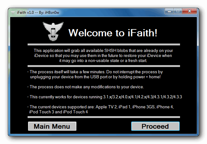 How to Dump the SHSH Blobs of Your Current Firmware Using iFaith