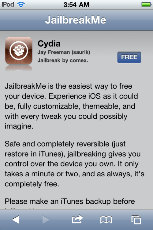 Hoe uw iPod Touch 4G, 3G te jailbreaken met behulp van JailbreakMe [4.3.3]