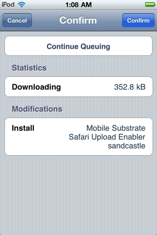 uploading safari