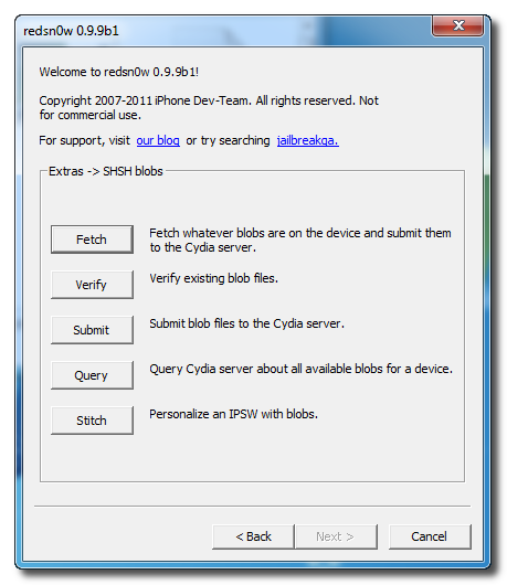 How to Save Your iPod Touch SHSH Blobs Using RedSnow (Windows)