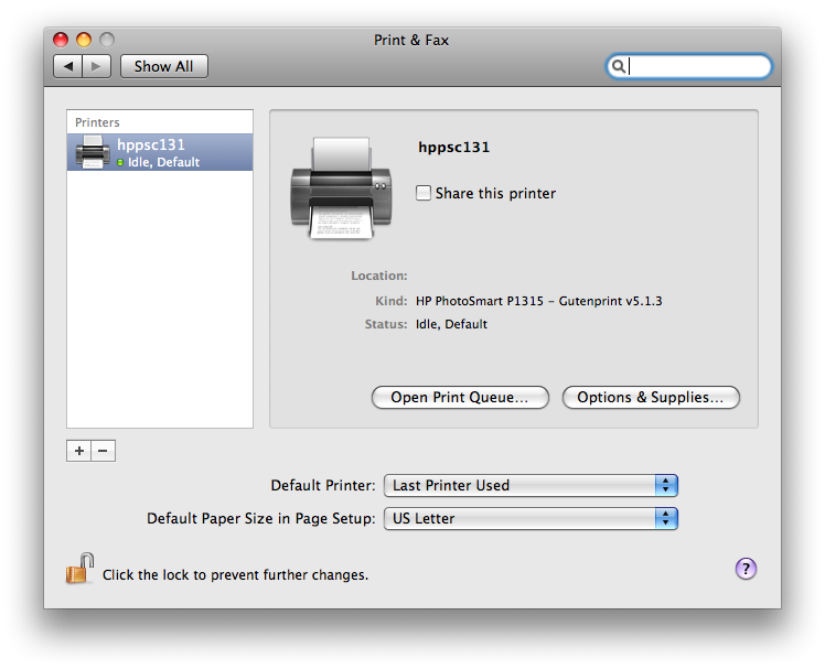 Print to a Shared Windows Printer From Leopard