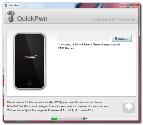 Kako narediti Unlock/Jailbreak za tvoj 2.x.x 2G iPhone z QuickPwn (Windows)